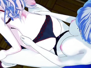 俊子 · 伊诺岛和齐亚基 · 纳纳米在图书馆里有女同性恋秒 - 达甘伦帕 · 亨泰