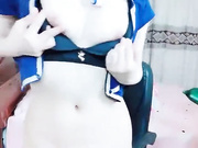 空姐美乳坐骑揉捏淫穴丝袜美腿展示