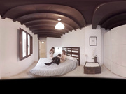 Undressed on the bed