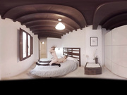 Undressed on the bed