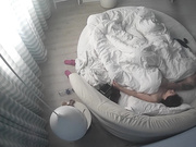 钟点炮房大圆床TP纹身江湖大佬和大奶情人激情啪啪