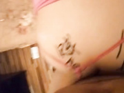 美妖小母狗屁股写字，一顿猛干 妖艳的身材藏着鸡巴，诱惑死啦！