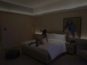 果哥原创白金版視頻-秀人網模特希白兔兔穿着情趣豹紋連體裝超大尺度私拍 原版高清