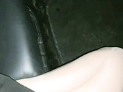 车震橙色卫衣黑短裙肉丝户外车震